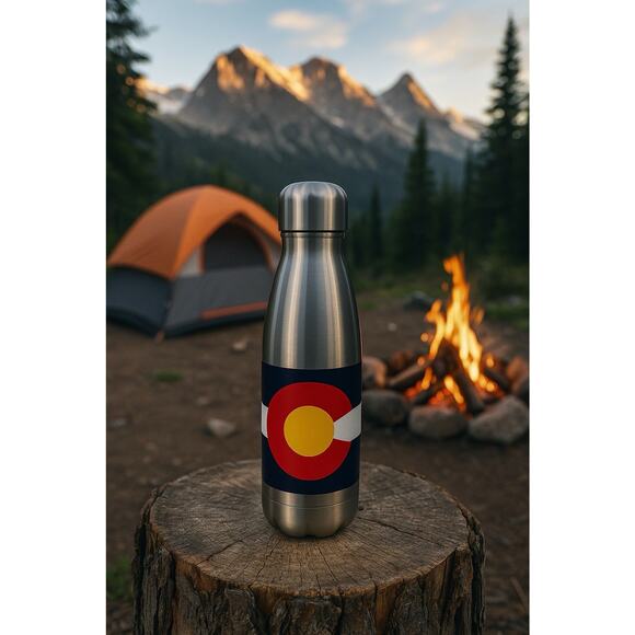 Unbranded Other - Colorado Flag Stainless Steel Water Bottle 16 Ounce Double Wall Insulated Mint